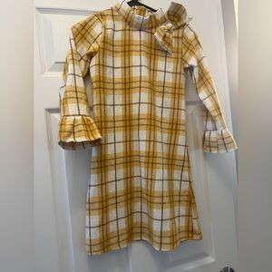 Yellow Plaid Kids Dress